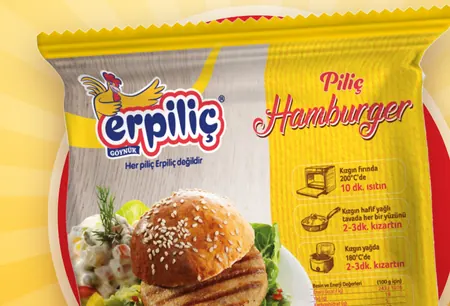 Piliç Hamburger qadog'i, 1 kg — tovuq gamburger kotleti